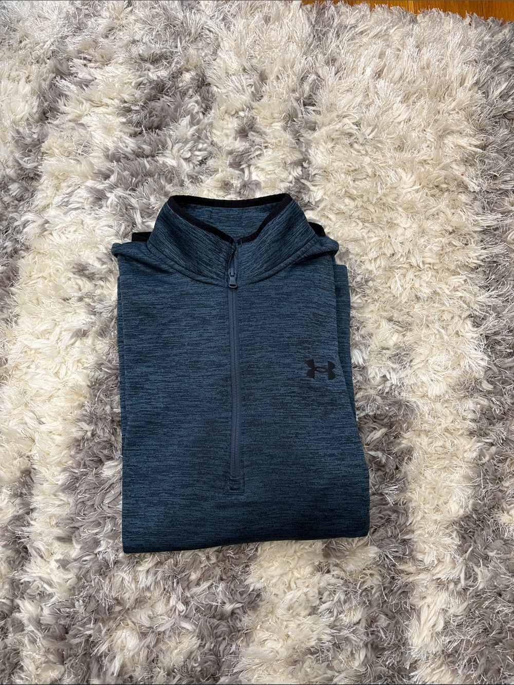 Under Armour Cold Gear Men's Navy Heather Quarter-Zip Pullover